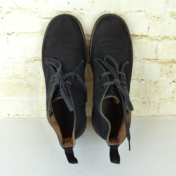 Dr. Martens Chukka Boots Mens 8 US Women 9 Black Mayport Canvas Lace Up Preppy - Picture 13 of 15
